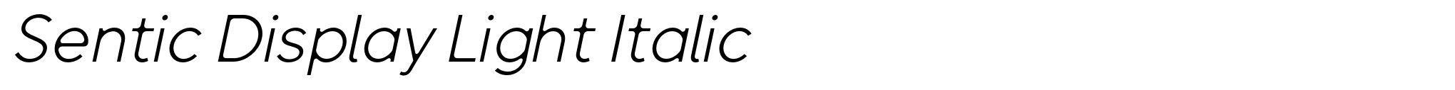 Sentic Display Light Italic image